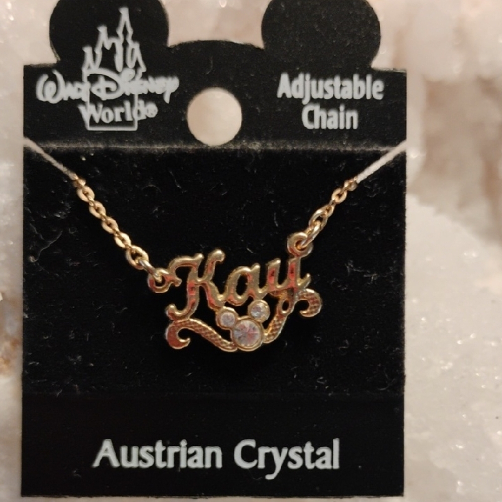 Disney Goldtone Necklace with Austrian Crystal